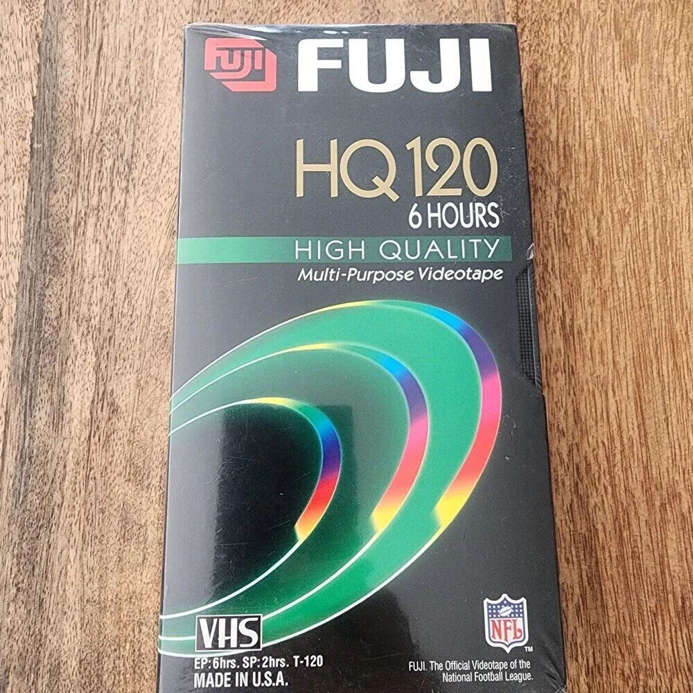 Fuji HQ 120 T-120 VHS 6 Hour High Quality Blank Video Tape Made USA New Sealed